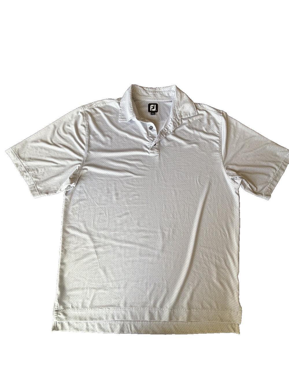 FJ FOOTJOY Men's Blue & Tan Geometric Polo L